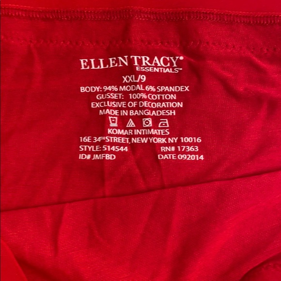 Ellen Tracy red modal panty XXL/9 - Picture 2 of 5